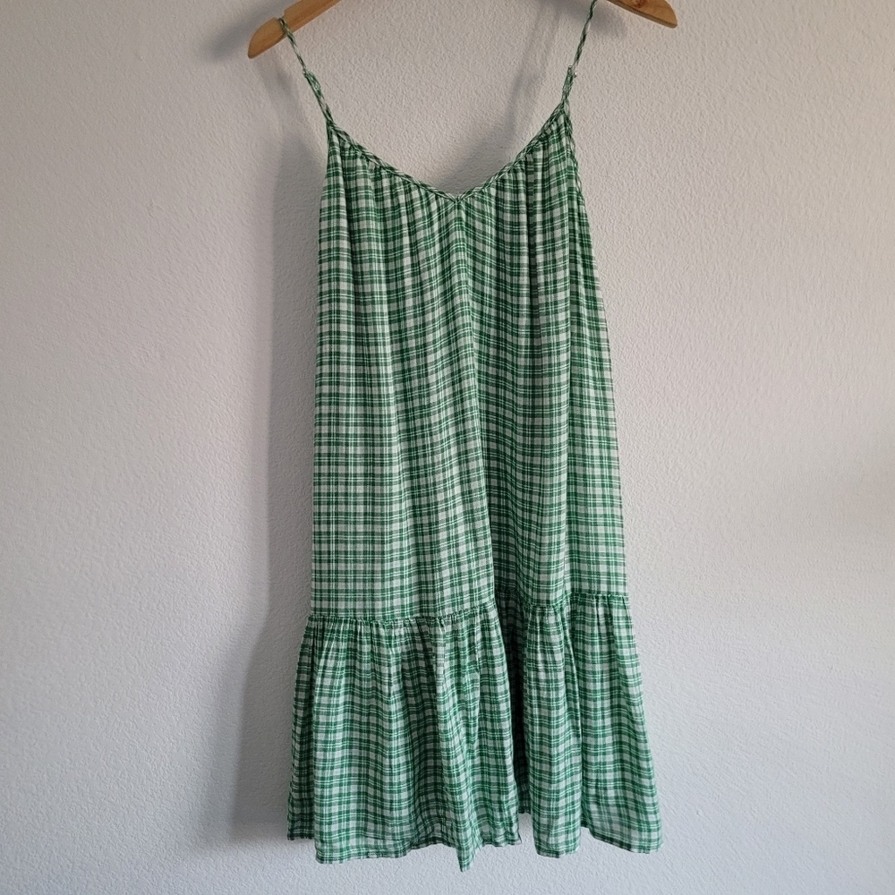 Rails Ari green plaid linen drop waist dress - Picture 9 of 9